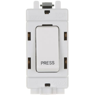 BG Grid 20A 1 Way SP Retractive 'PRESS' Module R14