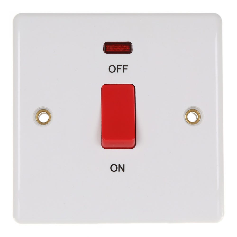 BG 45A Double Pole Switch & Neon 874-01