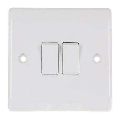 BG Nexus 20A 2 Gang 2 Way Light Switch 842-01