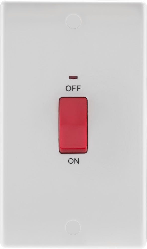 BG 45A Double Pole Switch Large Plate & Neon 872-01