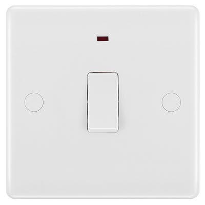 BG 20A DP Flex Outlet Neon Switch White 833