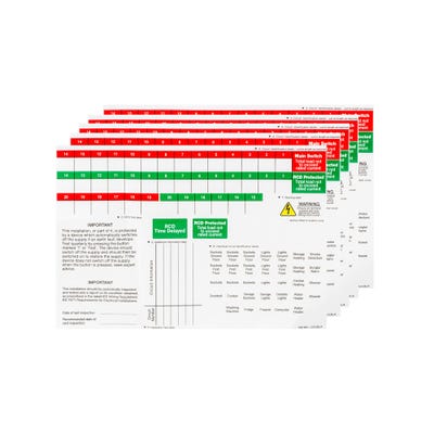 BG Consumer Unit Spare Label Sheet (Pack of 5) CUA11
