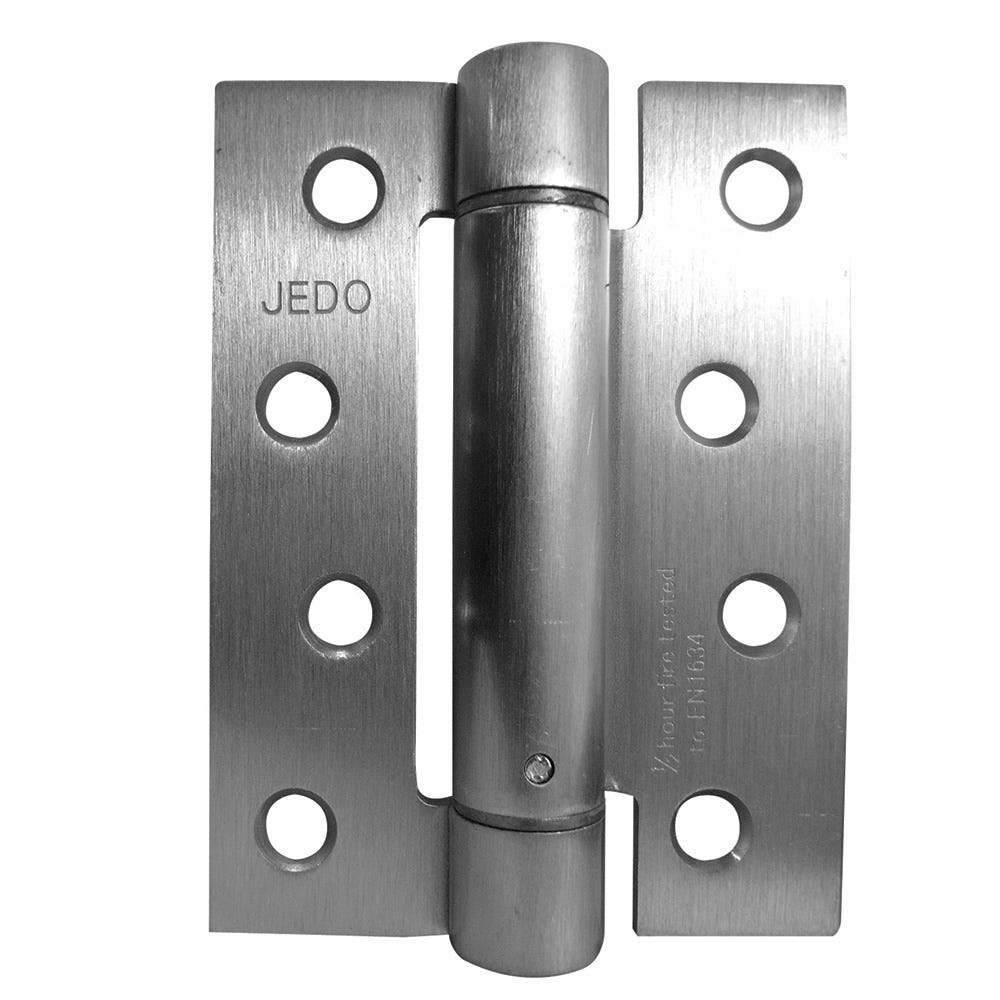 Self-Closing Fire Door Spring Hinge 102mm Satin Chrome Pack of 3