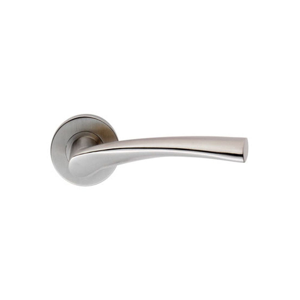 Curved Designer Handle on Round Rose Stainless Steel