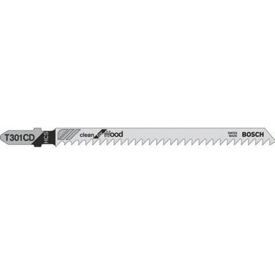 Bosch 117mm Jigsaw Blades Clean Cut Wood Pack of 5 T301CD