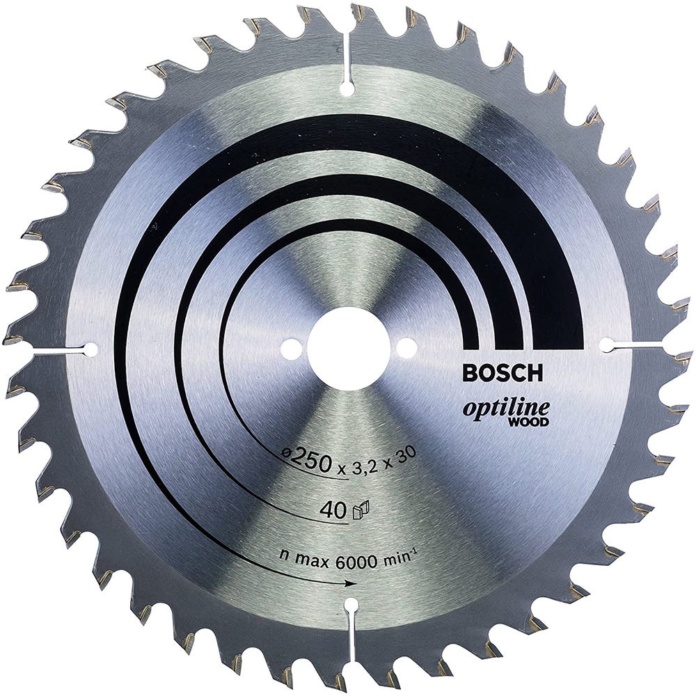 Bosch Circular Saw Blade Optiline Wood 250 X 3 2 X 30mm 40t