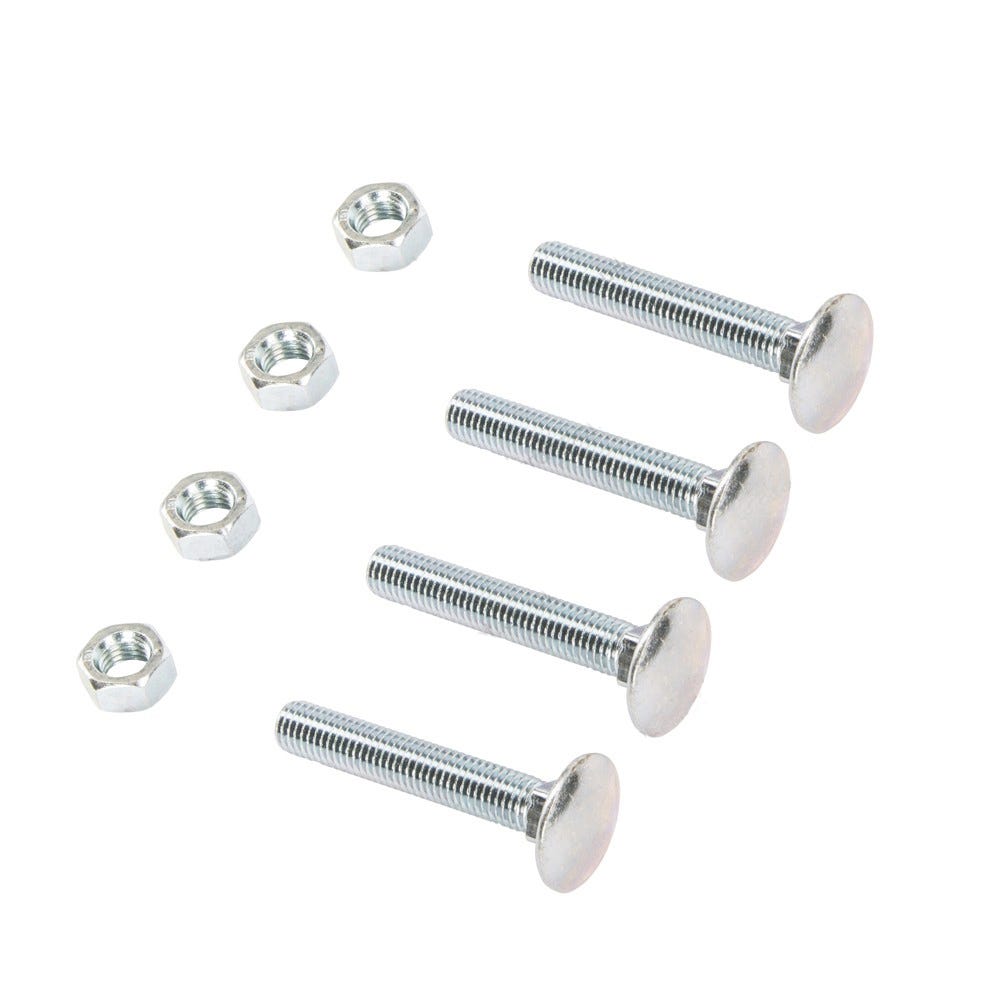 Zinc Plated Pack of 15 Coach Bolts M10 10mm x 65mm Cup Square Carriage Bolt BZP