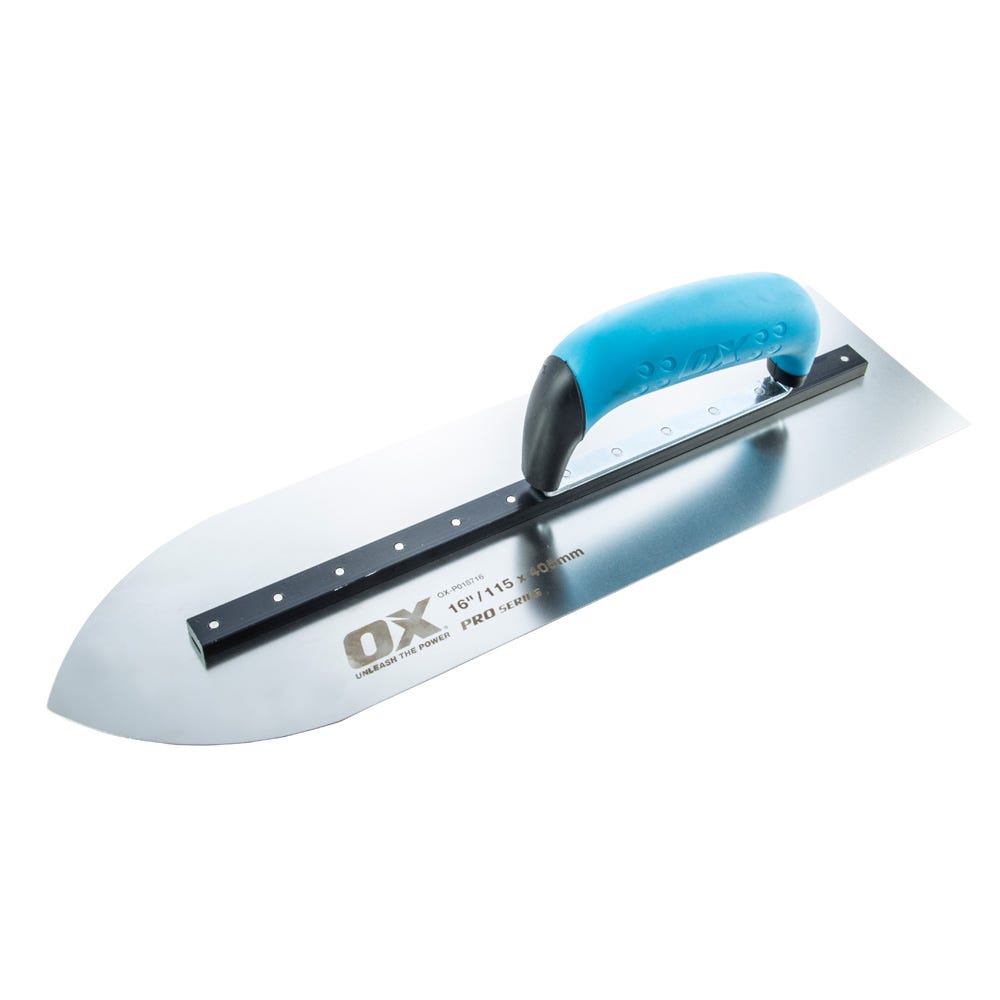OX Pro 16'' x 4.5'' Pointed Flooring Trowel