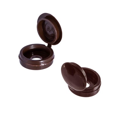 Speed Pro Screw Cover Hinged Brown Pack of 20