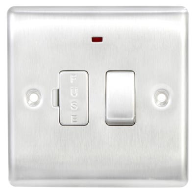 BG Nexus 13A Switched Fused Connection Unit with Neon Brushed Steel NBS52-01