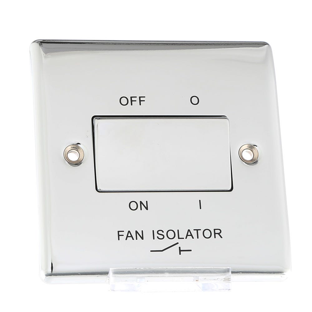 BG 10A 10AX 3 Pole Fan Isolator Switch Polished Chrome NPC15