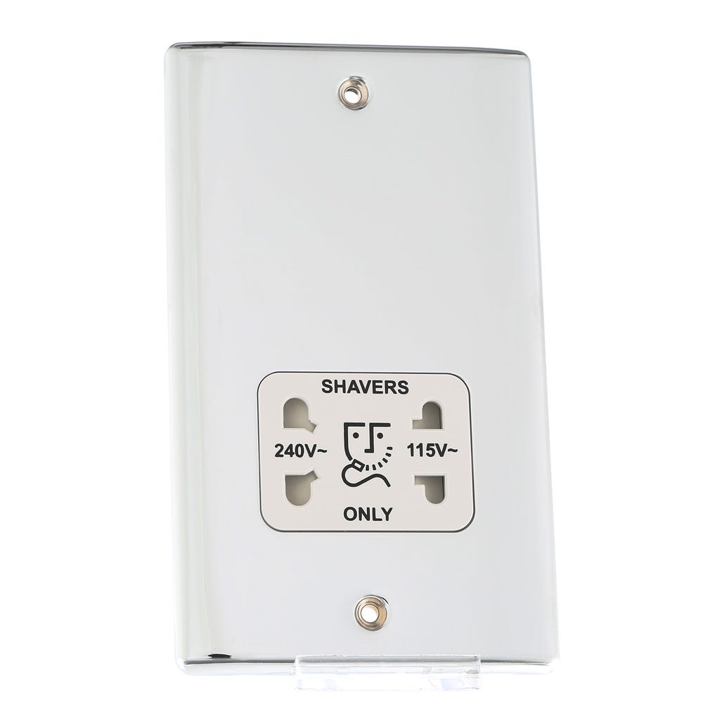 BG 115/230V Dual Voltage Shaver Socket Polished Chrome NPC20W