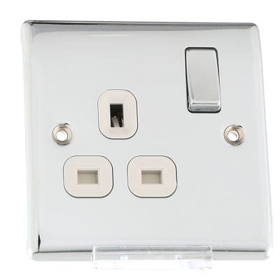 BG 13A 1 Gang DP Switched Socket Polished Chrome NPC21W