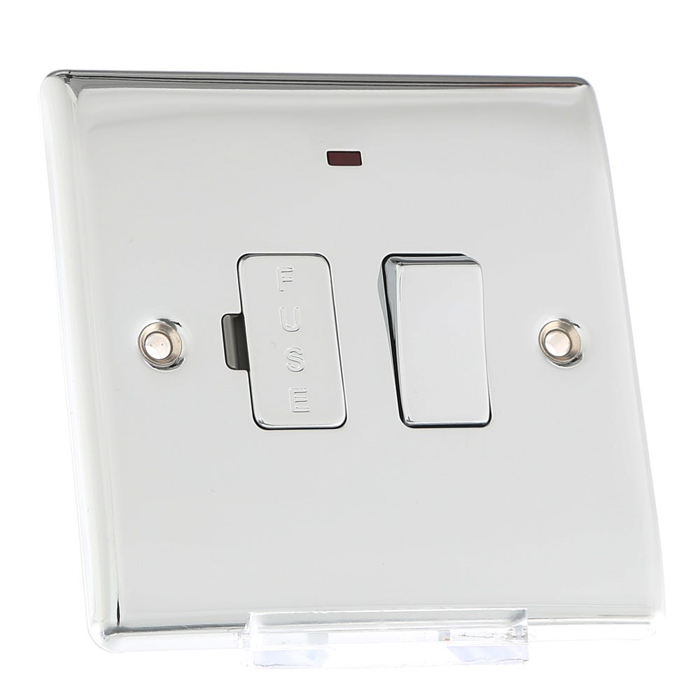 BG 13A Neon Switched Fused Spur Unit Polished Chrome NPC52