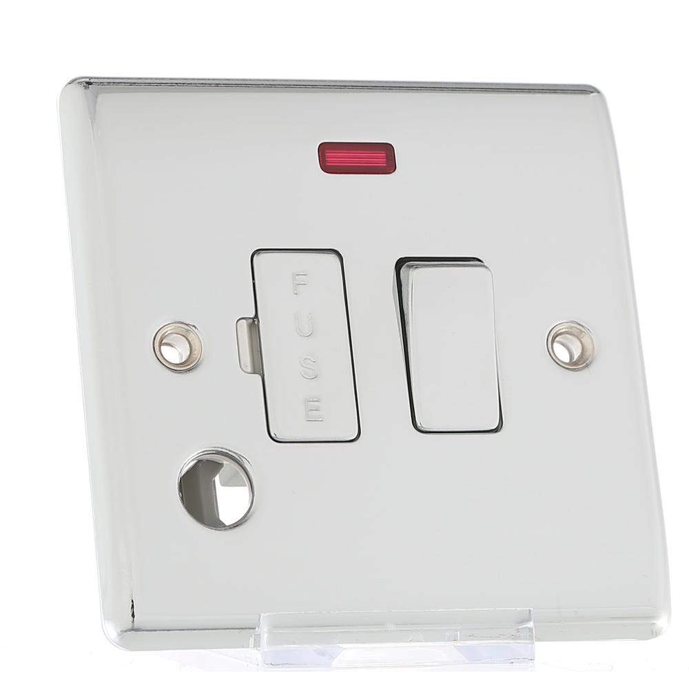 BG 13A Flex Output Neon Switched Fused Spur Unit Polished Chrome NPC53