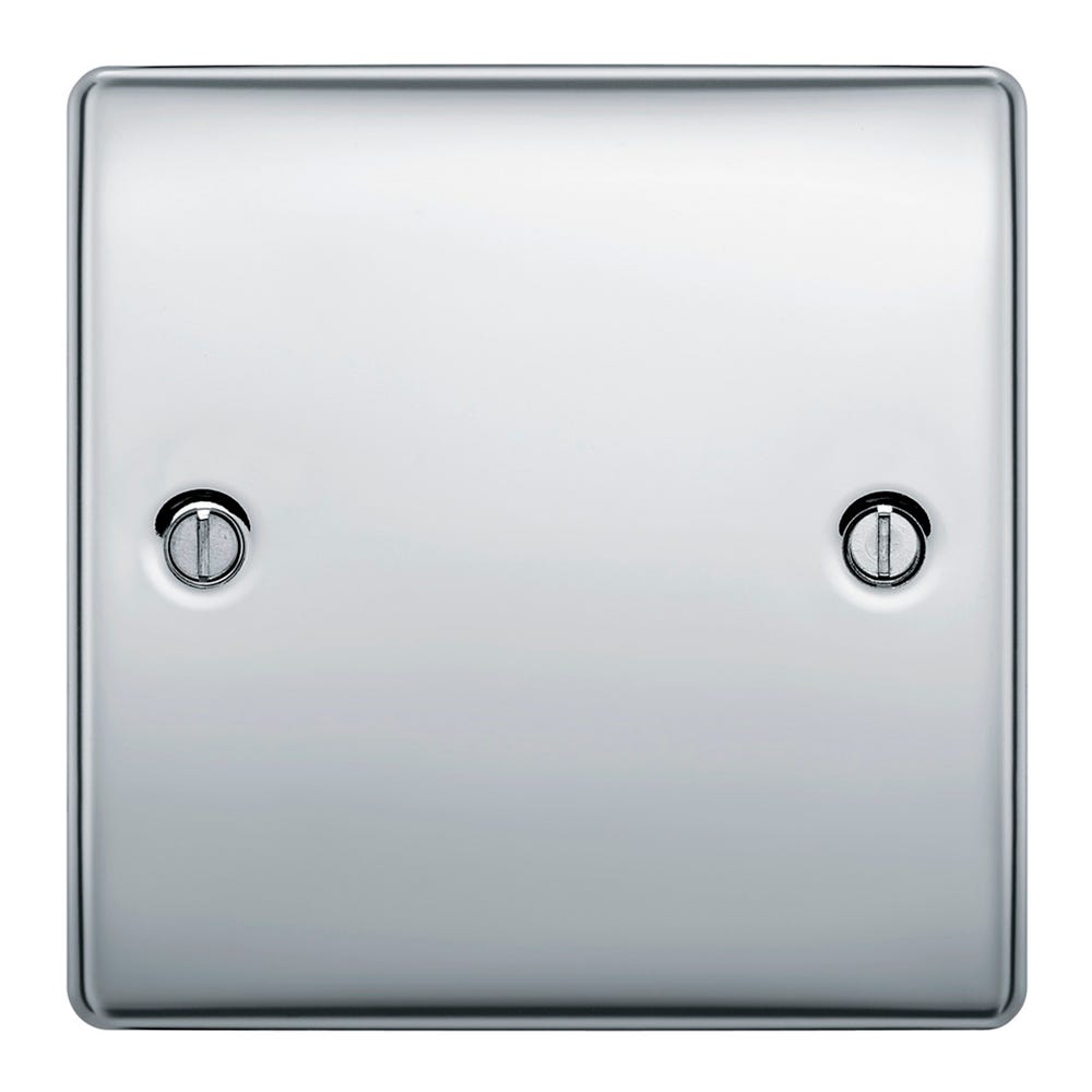 BG 1 Gang Blanking Plate Polished Chrome NPC94-01