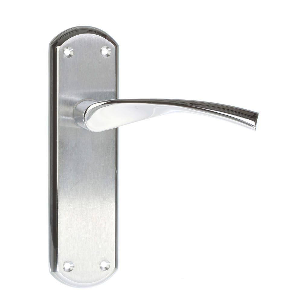Sorrento Atlanta Door Handle In Satin Polished Chrome