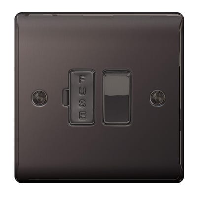 BG 13A Switched Fused Spur Unit Black Nickel NBN50