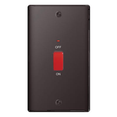 BG 45A DP Large Plate Neon Switch Black Nickel NBN72