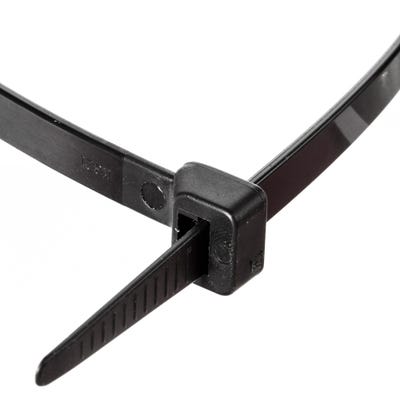 Cable Tie Black 370mm x 7.6mm Pack of 100 QTB370LH