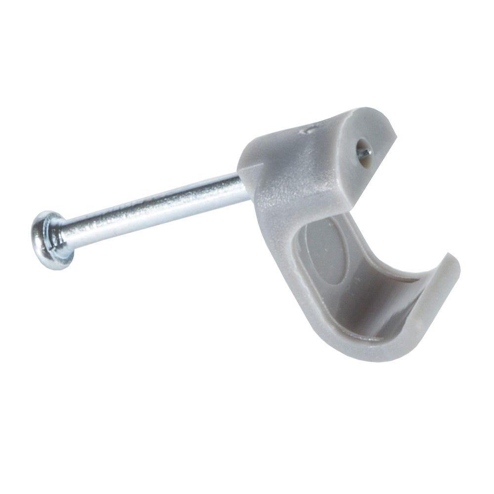 Twin and Earth Cable Clips 2.5mm Box of 100 Grey QFC5