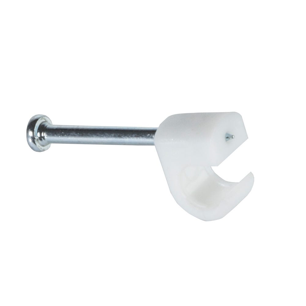 Round Cable Clips 5mm-7mm Box of 100 White QRC6
