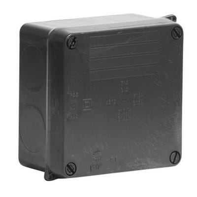 Wiska IP65 Weatherproof Junction Box 110 x 110 x 60mm Black