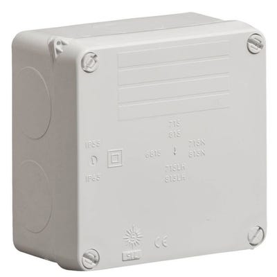 Wiska IP65 Weatherproof Junction Box 110 x 110 x 60mm Grey