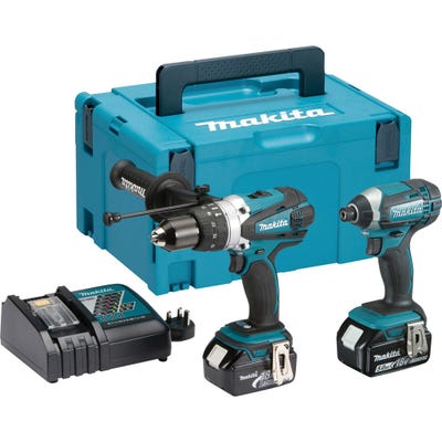 Makita DLX2145TJ 18V Cordless Combi Drill & Impact Driver + 2 x 5Ah Batteries