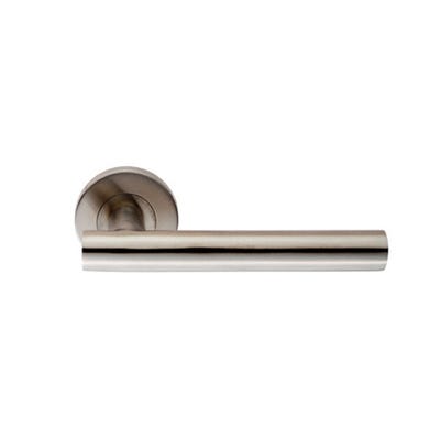 Straight Handle on Round Rose Stainless Steel