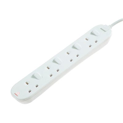 Masterplug 13A 4 Gang 2m Switched Extension Lead