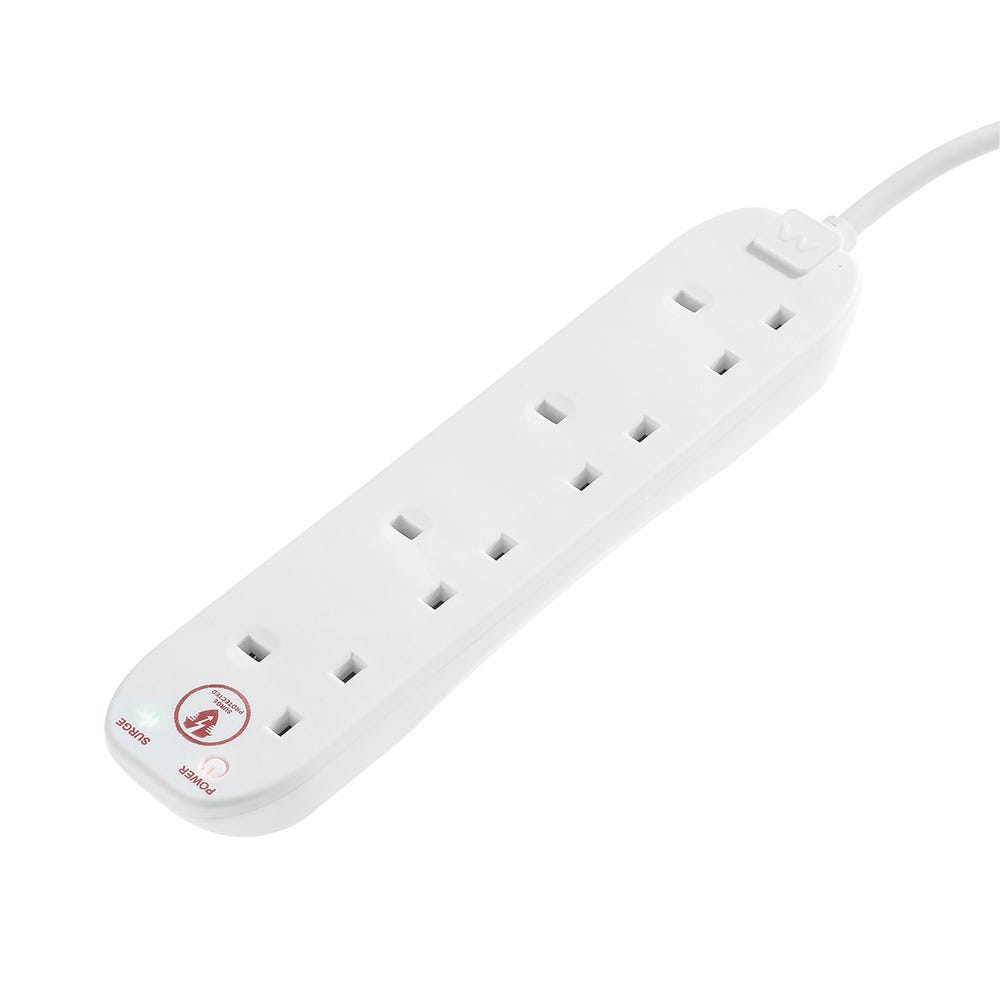 Masterplug 13A 4 Gang 4m Surge Protected Extension Lead