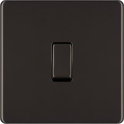 BG Screwless 20A Intermediate Light Switch Black Nickel FBN13