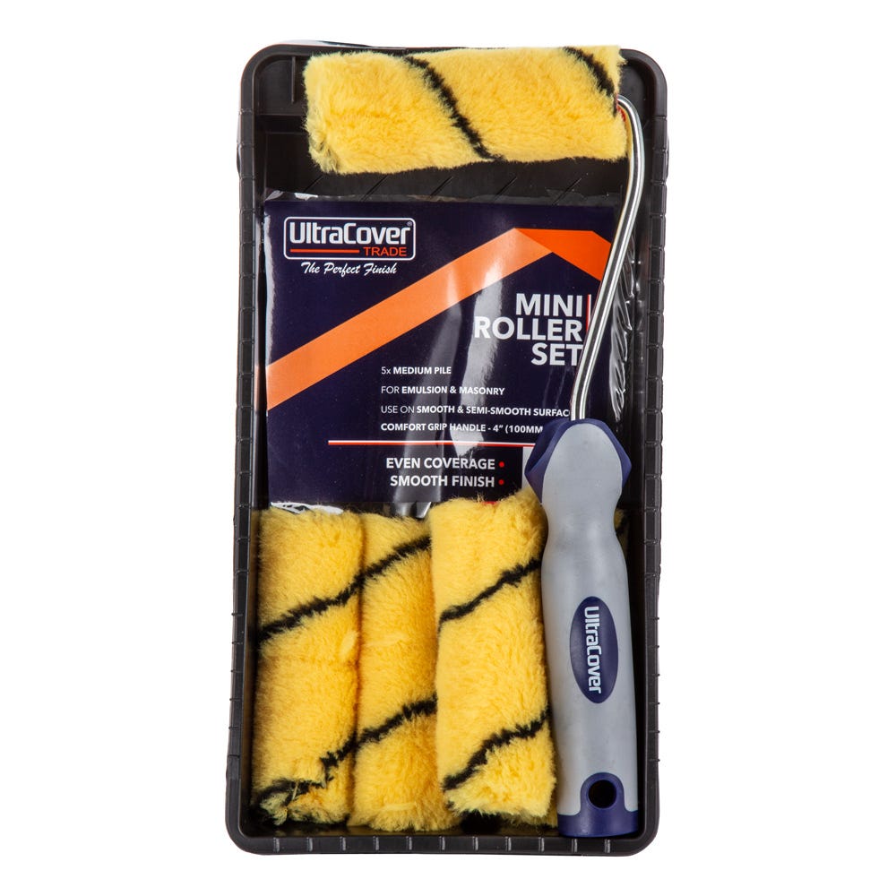 UltraCover Trade 4'' Emulsion Mini Roller 5 Piece Kit