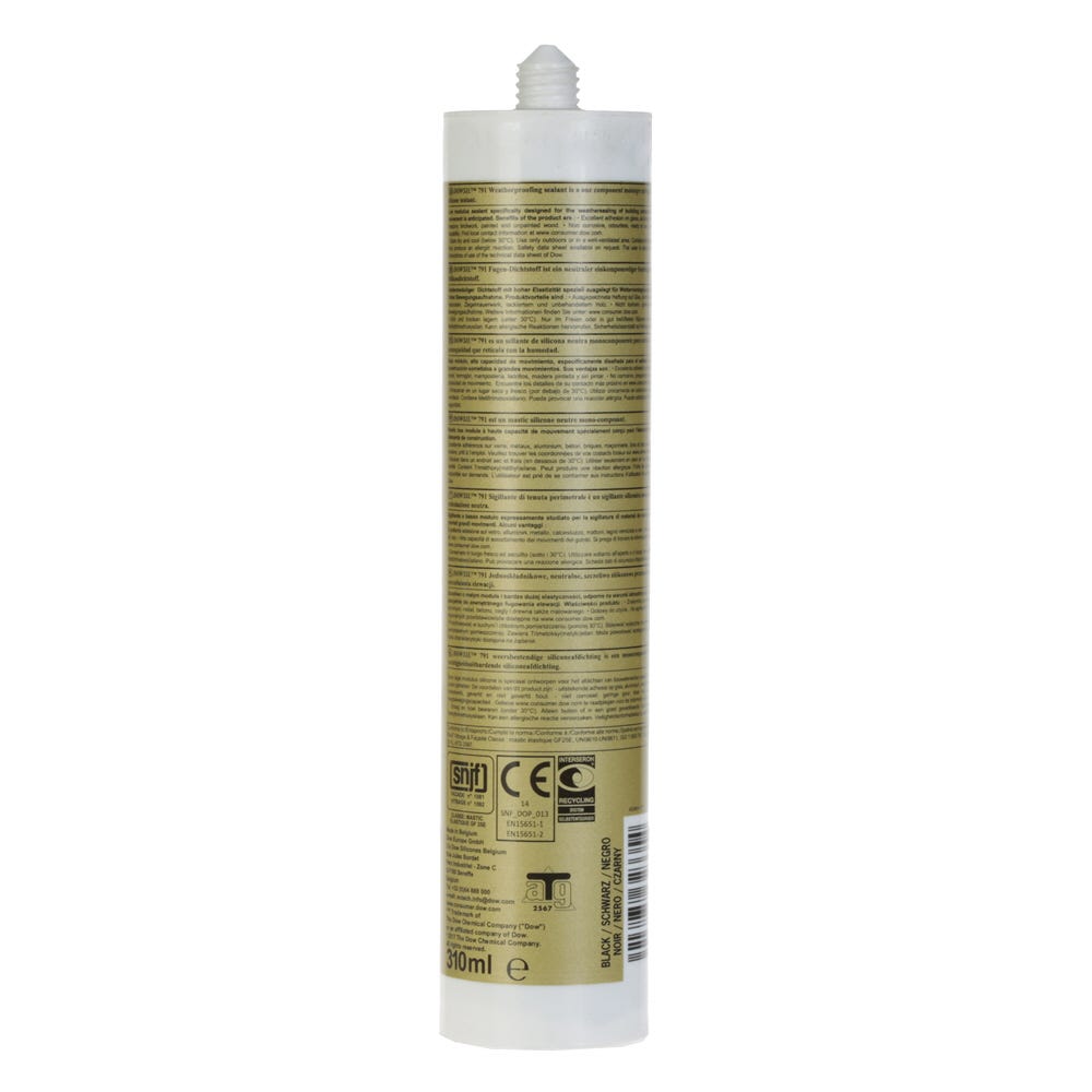 Dow 791 Weatherproofing Silicone Sealant Black 310ml