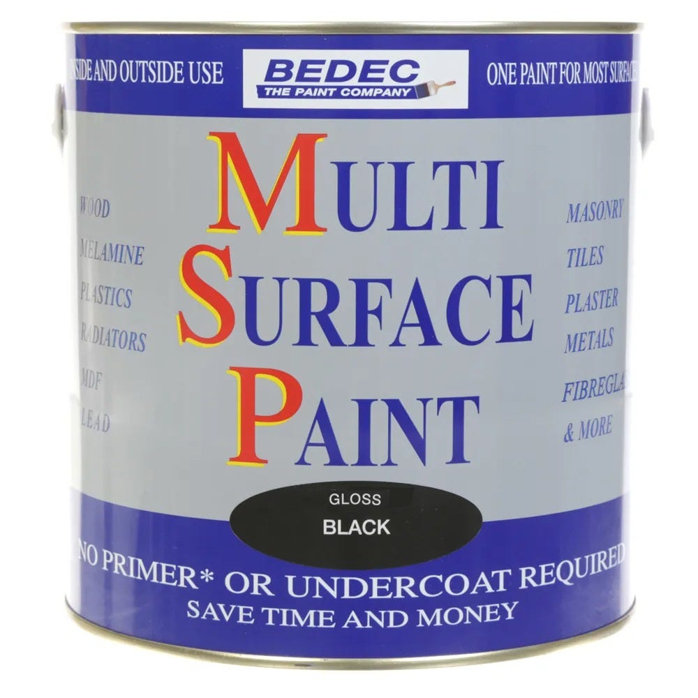 Bedec Multi Surface Paint Gloss Black