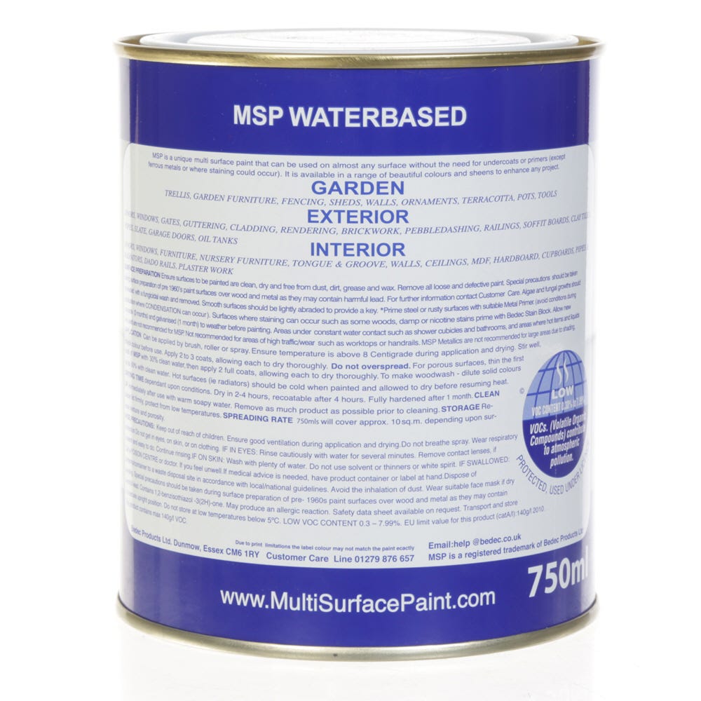 Bedec Multi Surface Paint Soft Matt Black 750ml