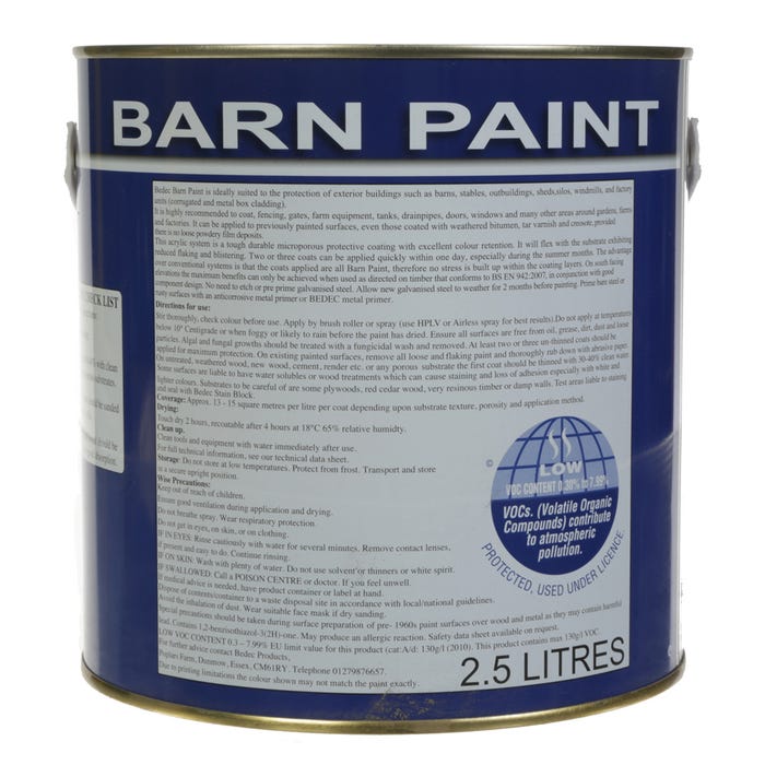 Bedec Barn Paint Satin Black 2.5L Bedec Barn Paint Satin Black 2.5L