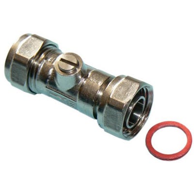 Straight Service Valve Chrome 15mm x ½''