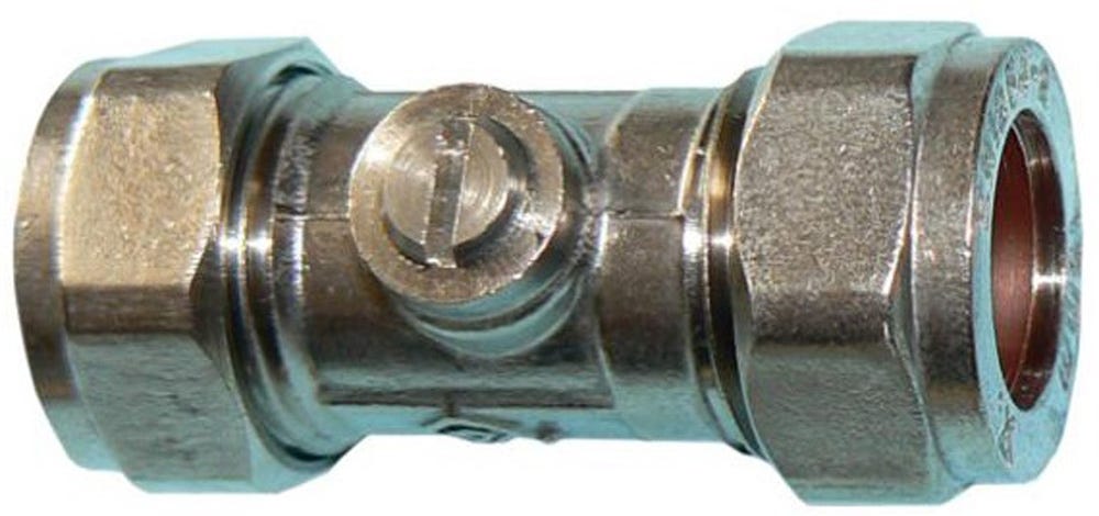 Isolating Valve Chrome Plated 22mm