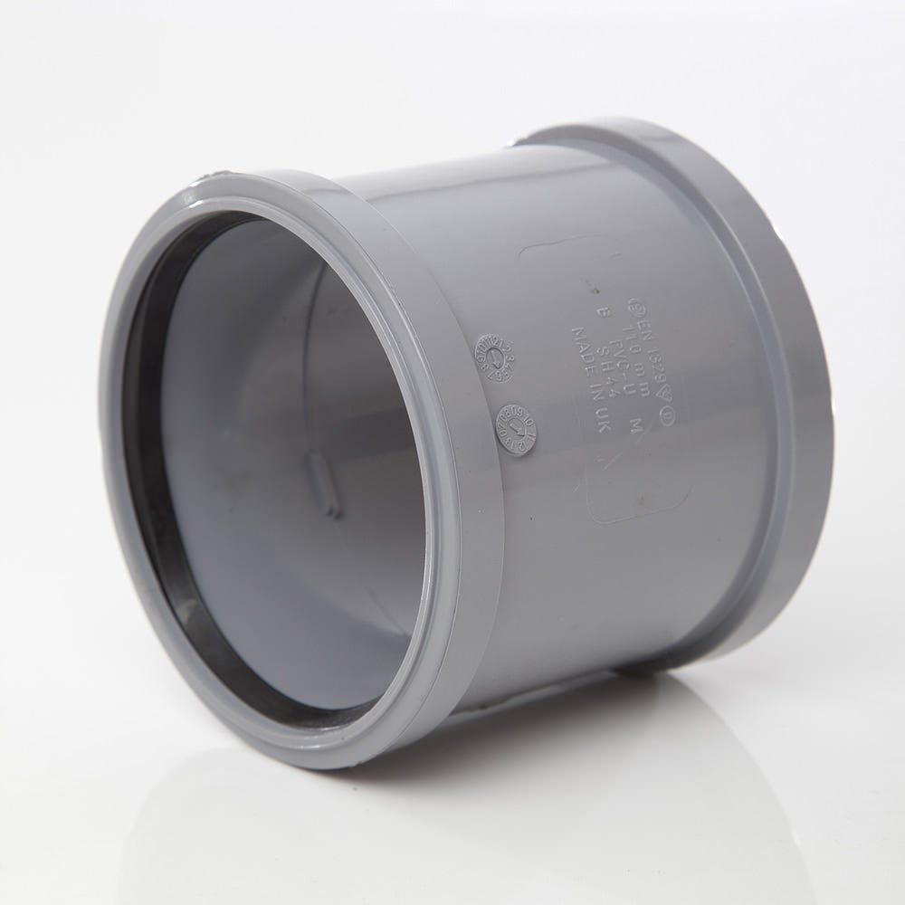 Repair Coupler 110mm Soil Pipe Coupling Slip Type Joiner Black