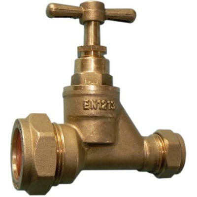 Brass Stop Cock MDPE 25mm x 15mm