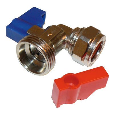 Angled Washing Machine Valves 15mm x ¾''