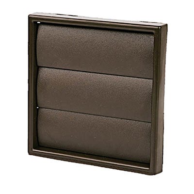 Manrose 150mm / 6'' 180mm Brown Wall Grille Gravity Shutter Plate (Round)