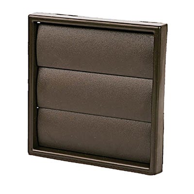 Manrose 100mm Brown External Gravity Grille Round / Rectangular