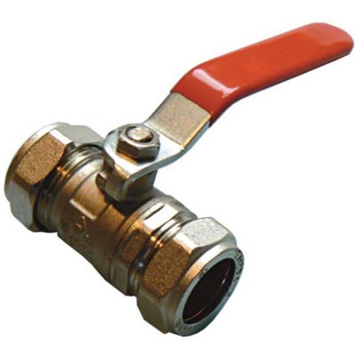 Red Lever Ball Valve 15mm