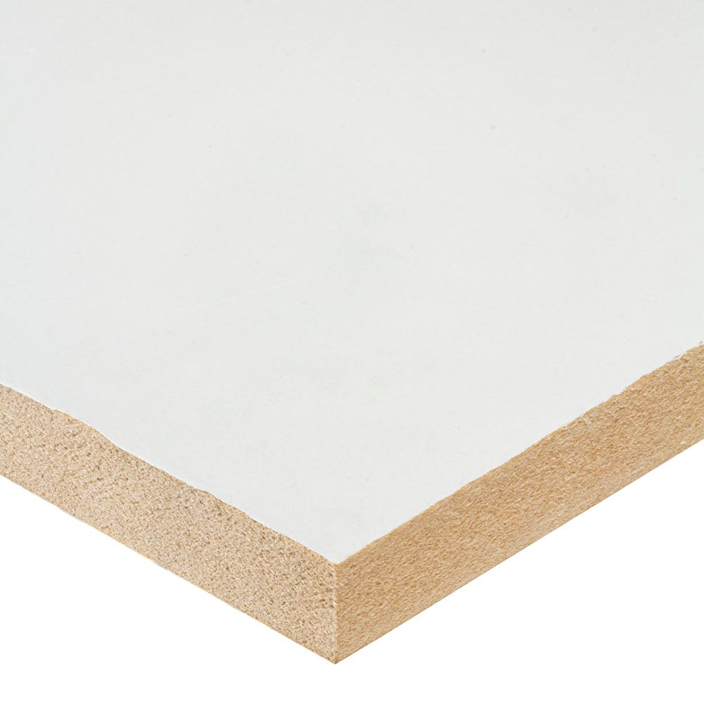 18mm White Melamine Faced MDF Board 2440mm x 1220mm (8' x 4')