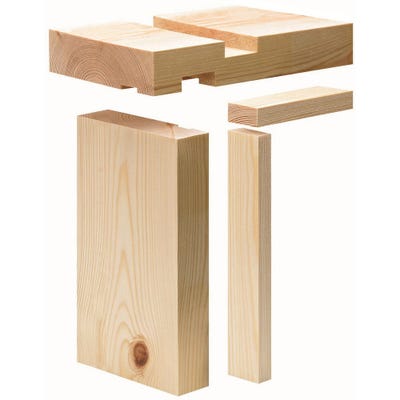 32mm x 115mm Softwood Door Lining Set With Stops (4.5'' x 1.25'')