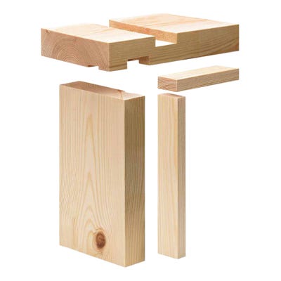 32mm x 140mm Softwood Door Lining Set with Stops (5.5'' x 1.25'')
