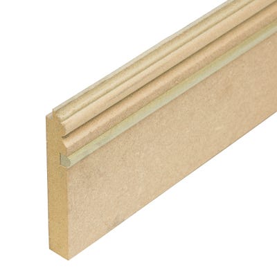 Matchboard 18mm x 111mm Moisture Resistant MDF Skirting Board 2.44m